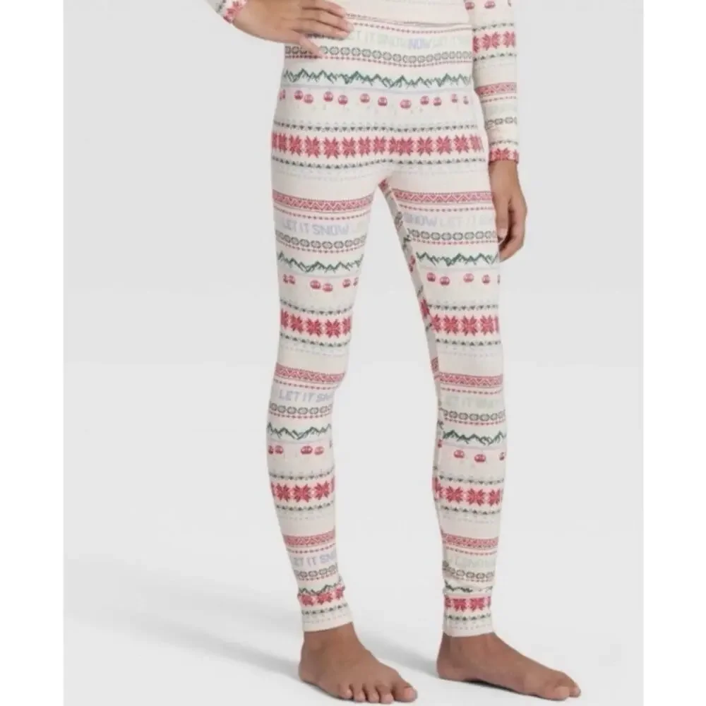 Kids Let It Snow Fair Isle Cozy Pajama Set Wondershop Size 8 Kids